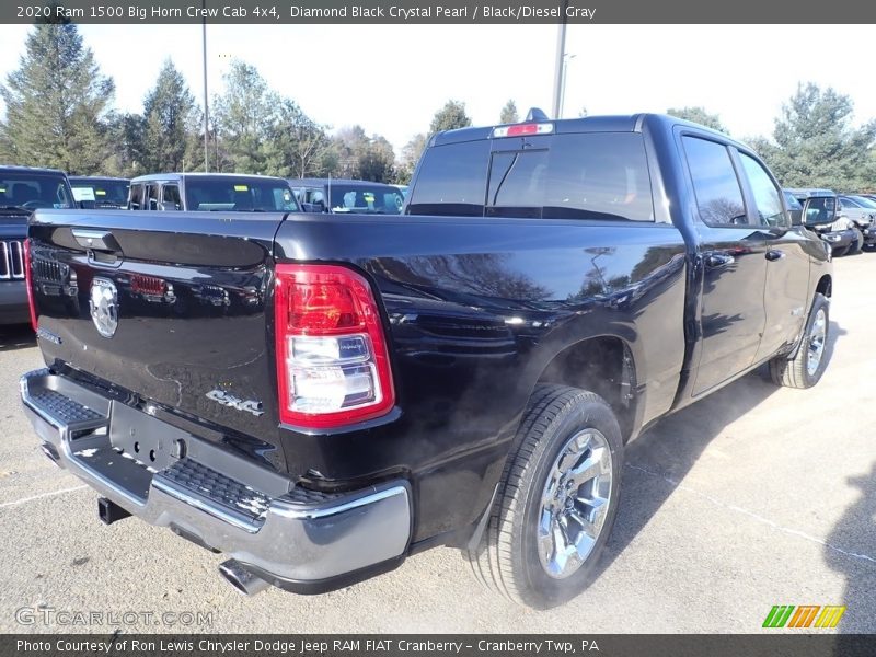 Diamond Black Crystal Pearl / Black/Diesel Gray 2020 Ram 1500 Big Horn Crew Cab 4x4