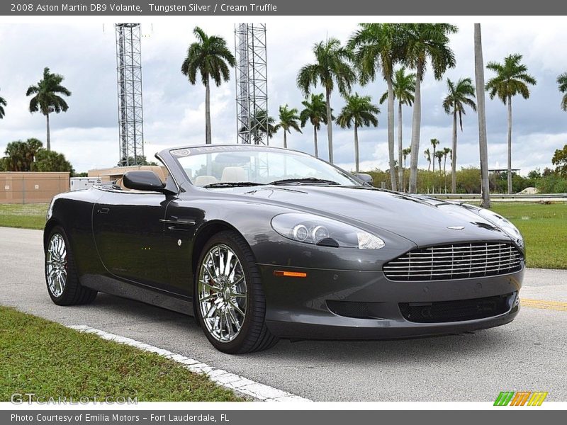 Tungsten Silver / Cream Truffle 2008 Aston Martin DB9 Volante