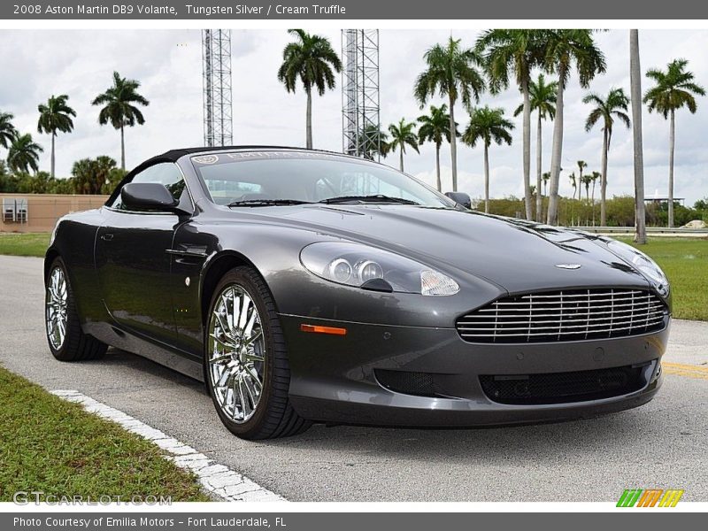 Tungsten Silver / Cream Truffle 2008 Aston Martin DB9 Volante