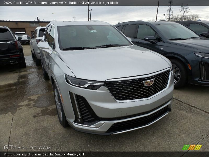 Radiant Silver Metallic / Jet Black 2020 Cadillac XT6 Premium Luxury AWD