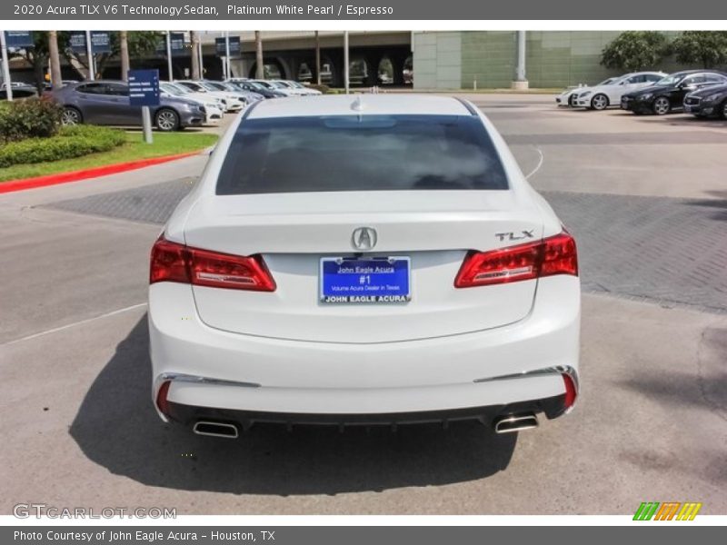 Platinum White Pearl / Espresso 2020 Acura TLX V6 Technology Sedan