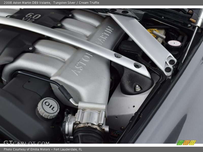 Tungsten Silver / Cream Truffle 2008 Aston Martin DB9 Volante