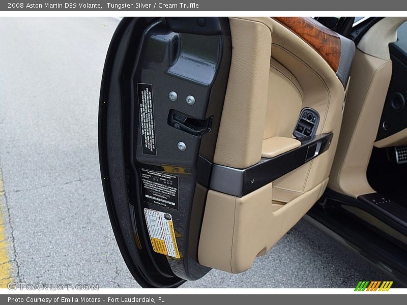 Tungsten Silver / Cream Truffle 2008 Aston Martin DB9 Volante