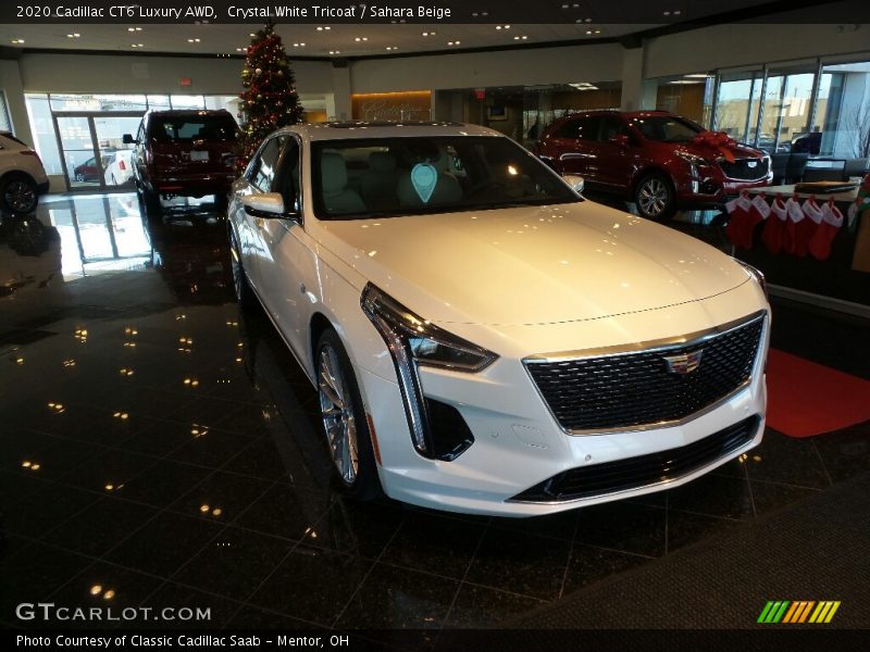 Crystal White Tricoat / Sahara Beige 2020 Cadillac CT6 Luxury AWD
