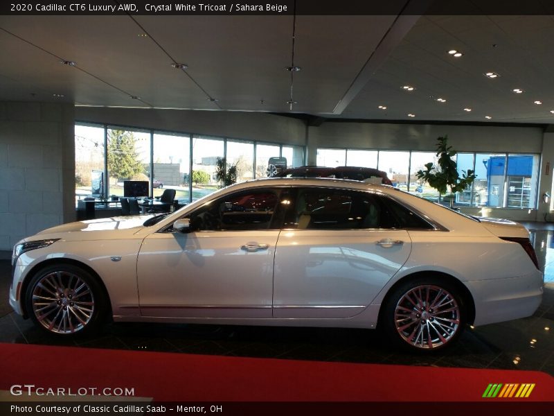 Crystal White Tricoat / Sahara Beige 2020 Cadillac CT6 Luxury AWD