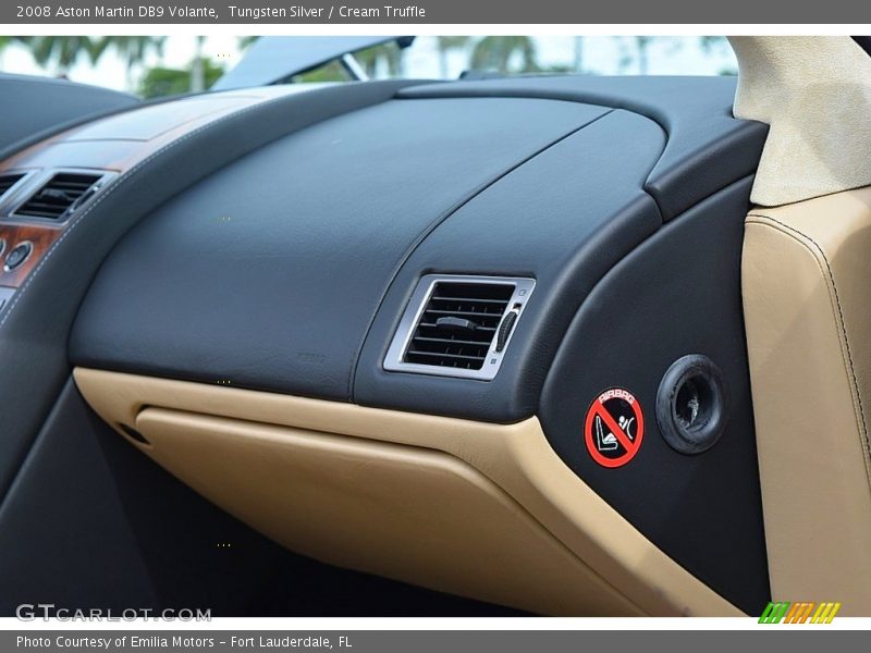 Tungsten Silver / Cream Truffle 2008 Aston Martin DB9 Volante