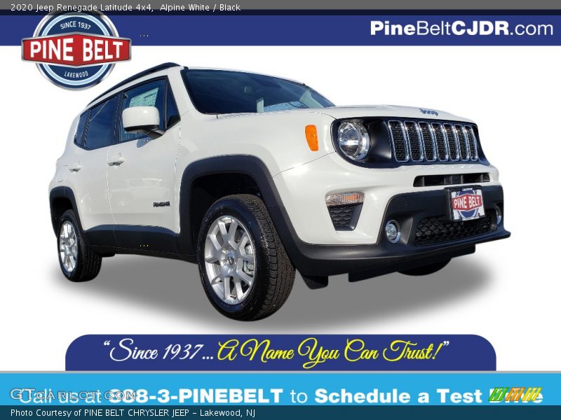 Alpine White / Black 2020 Jeep Renegade Latitude 4x4