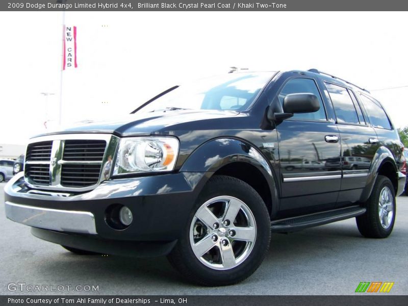 Brilliant Black Crystal Pearl Coat / Khaki Two-Tone 2009 Dodge Durango Limited Hybrid 4x4