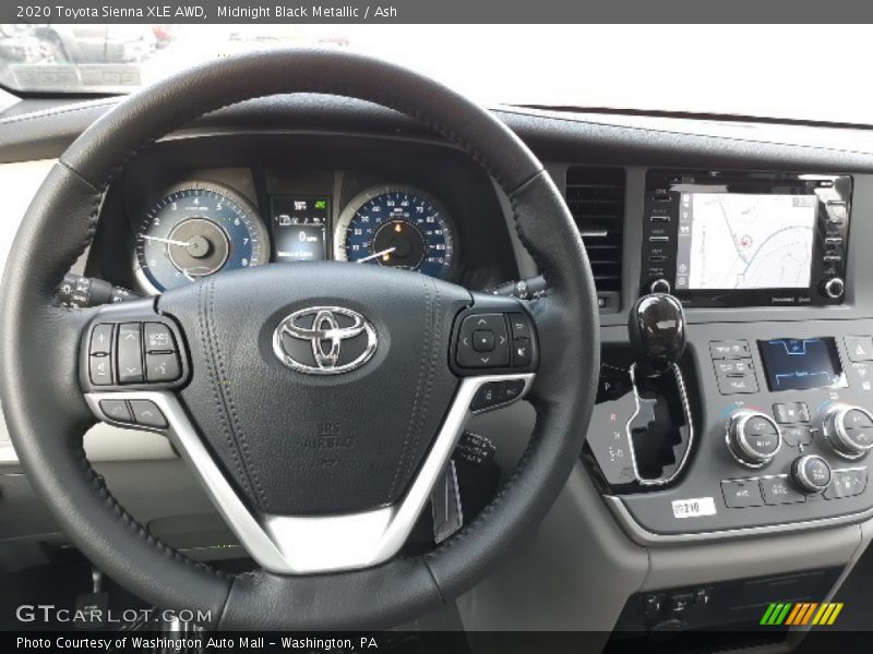 Midnight Black Metallic / Ash 2020 Toyota Sienna XLE AWD