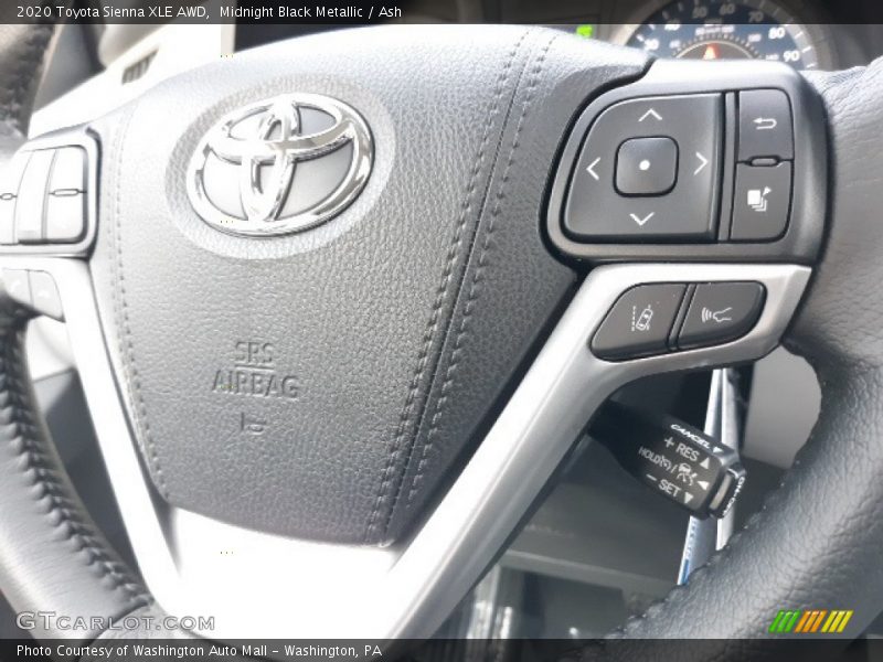 Midnight Black Metallic / Ash 2020 Toyota Sienna XLE AWD