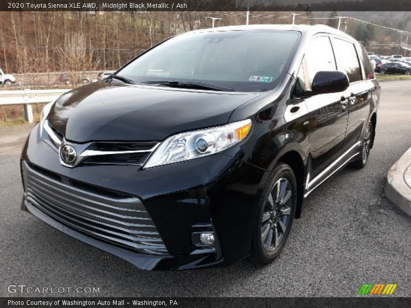 Midnight Black Metallic / Ash 2020 Toyota Sienna XLE AWD