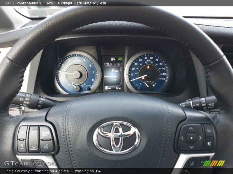 Midnight Black Metallic / Ash 2020 Toyota Sienna XLE AWD