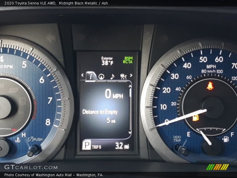 Midnight Black Metallic / Ash 2020 Toyota Sienna XLE AWD