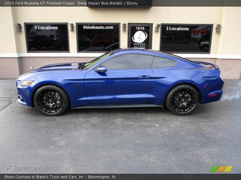 Deep Impact Blue Metallic / Ebony 2016 Ford Mustang GT Premium Coupe