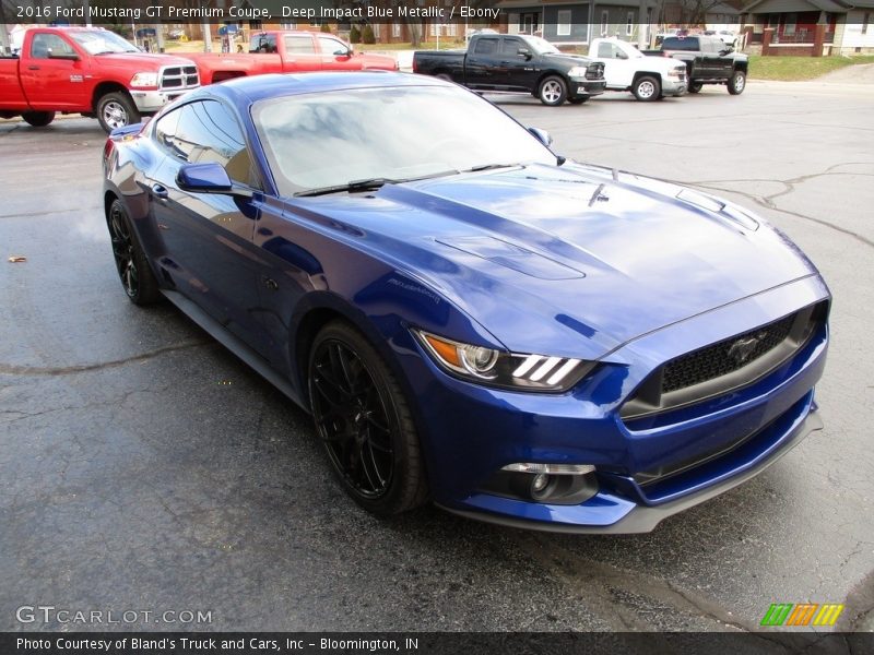 Deep Impact Blue Metallic / Ebony 2016 Ford Mustang GT Premium Coupe