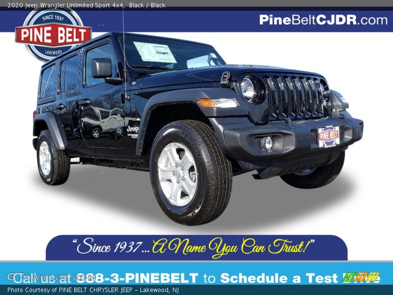 Black / Black 2020 Jeep Wrangler Unlimited Sport 4x4