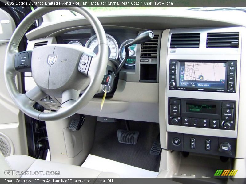 Brilliant Black Crystal Pearl Coat / Khaki Two-Tone 2009 Dodge Durango Limited Hybrid 4x4