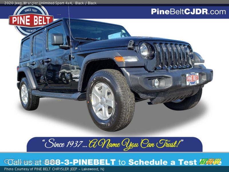 Black / Black 2020 Jeep Wrangler Unlimited Sport 4x4