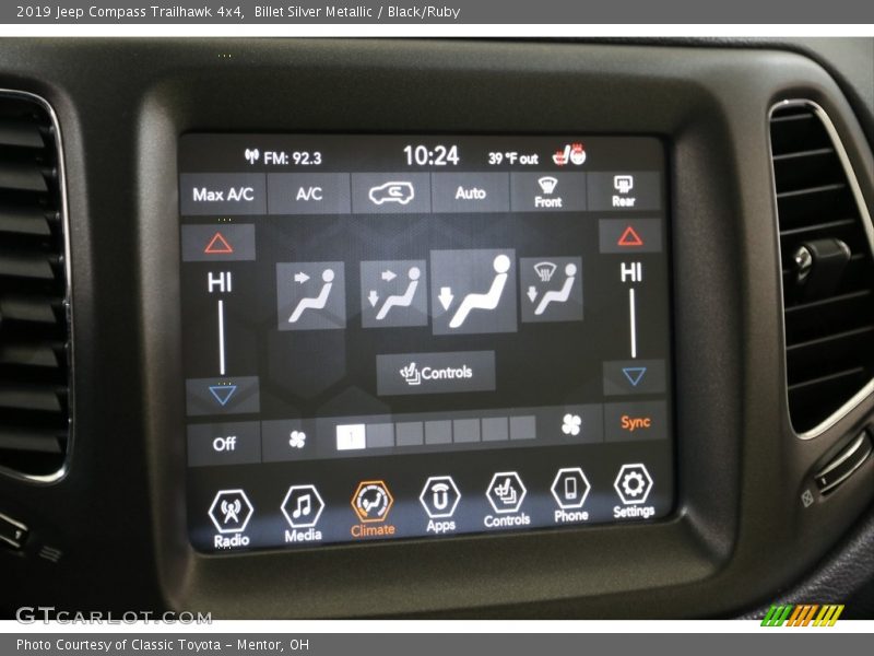 Controls of 2019 Compass Trailhawk 4x4