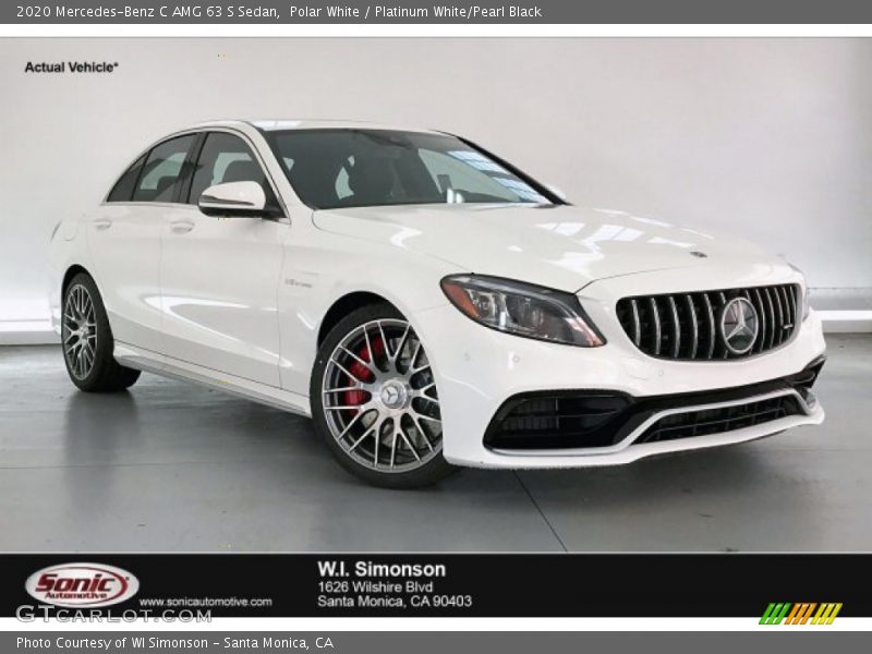 Polar White / Platinum White/Pearl Black 2020 Mercedes-Benz C AMG 63 S Sedan