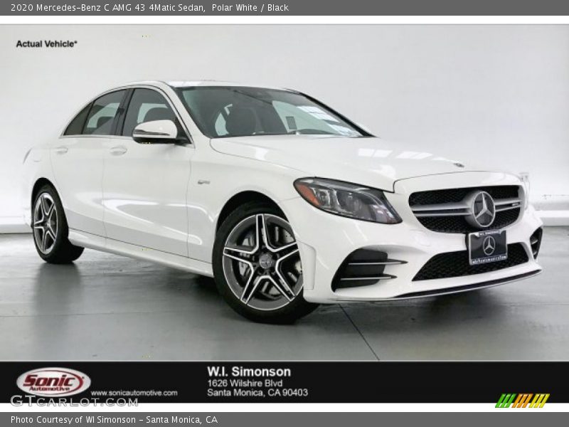 Polar White / Black 2020 Mercedes-Benz C AMG 43 4Matic Sedan