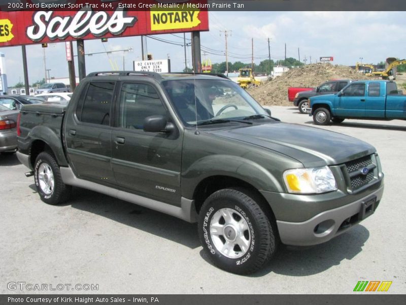 Estate Green Metallic / Medium Prairie Tan 2002 Ford Explorer Sport Trac 4x4