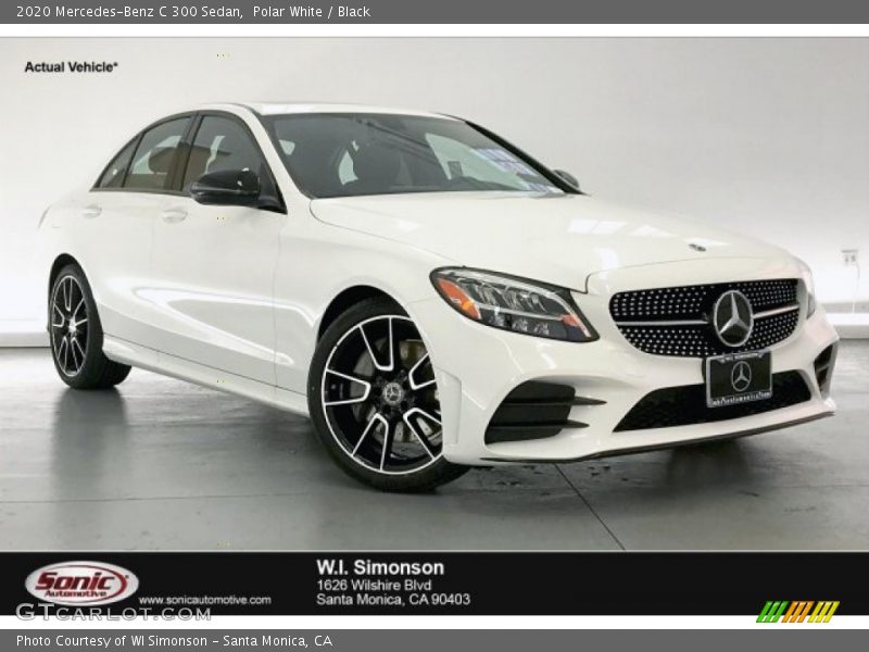 Polar White / Black 2020 Mercedes-Benz C 300 Sedan