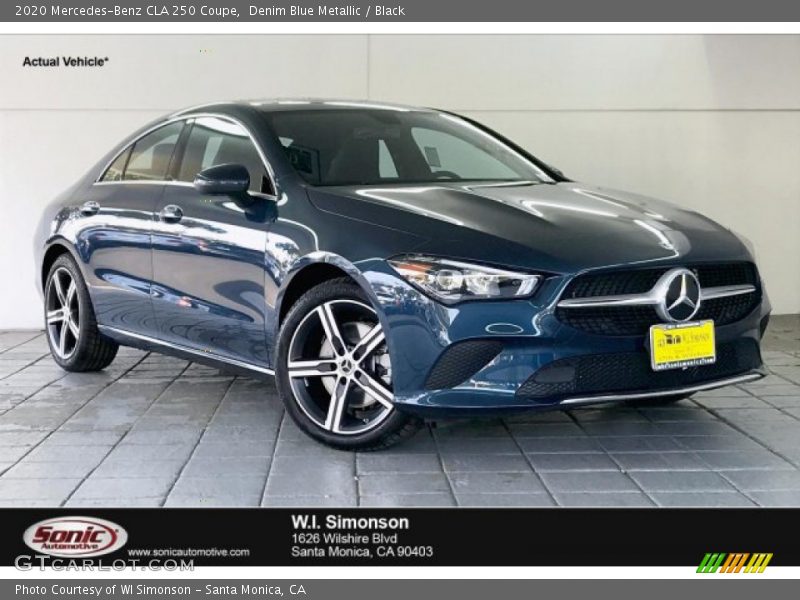 Denim Blue Metallic / Black 2020 Mercedes-Benz CLA 250 Coupe