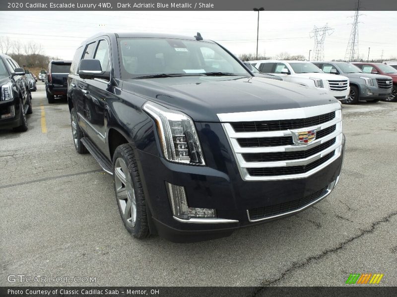 Dark Adriatic Blue Metallic / Shale 2020 Cadillac Escalade Luxury 4WD