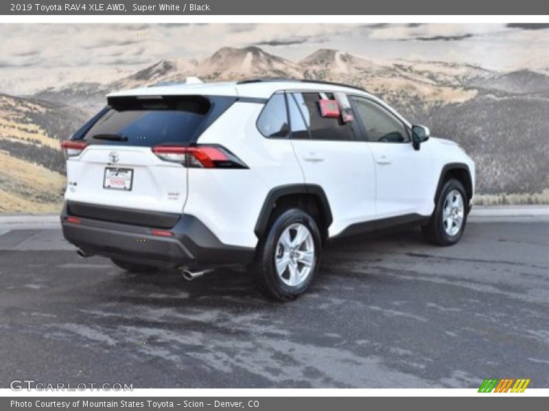 Super White / Black 2019 Toyota RAV4 XLE AWD