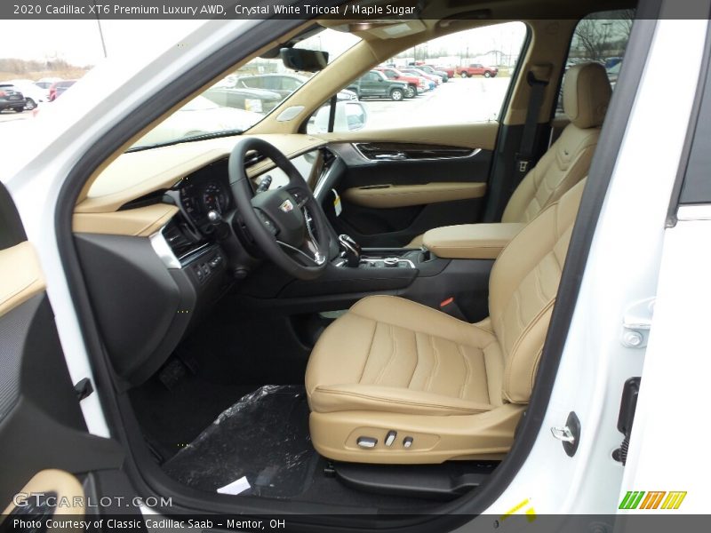 Crystal White Tricoat / Maple Sugar 2020 Cadillac XT6 Premium Luxury AWD