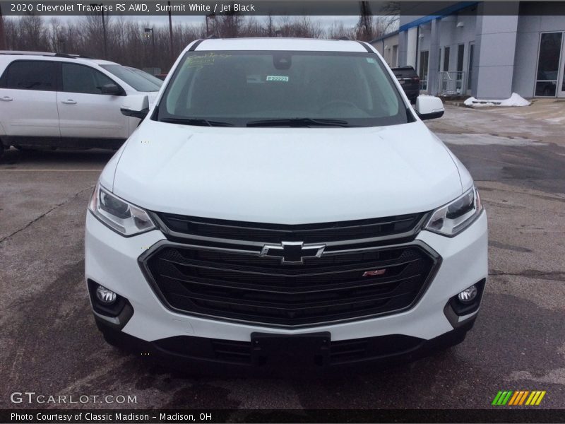 Summit White / Jet Black 2020 Chevrolet Traverse RS AWD