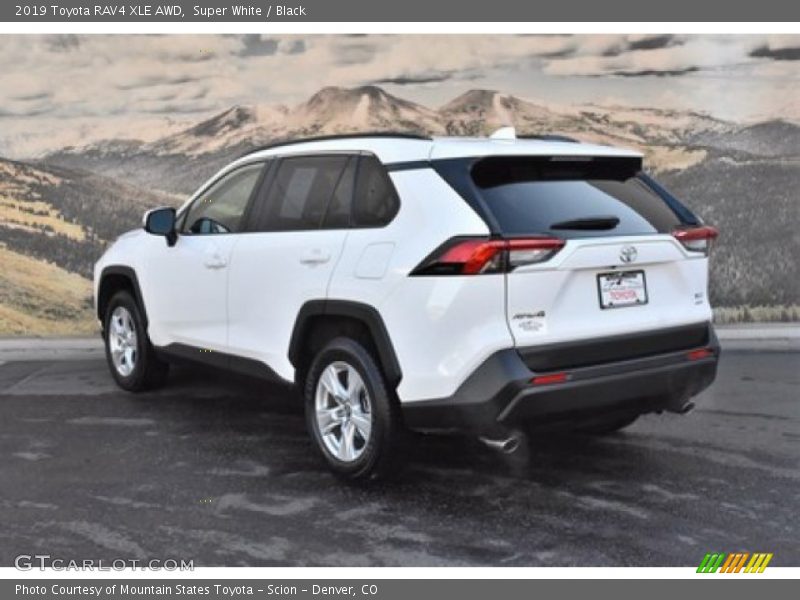 Super White / Black 2019 Toyota RAV4 XLE AWD