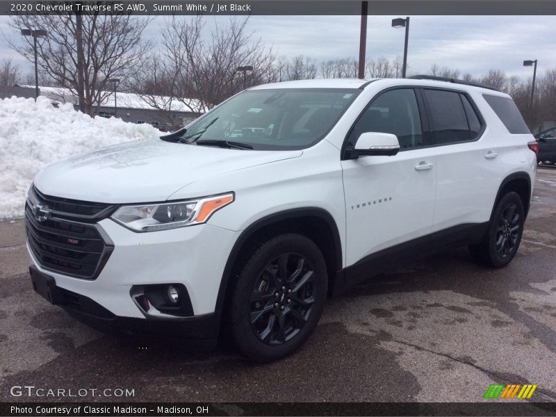 Summit White / Jet Black 2020 Chevrolet Traverse RS AWD
