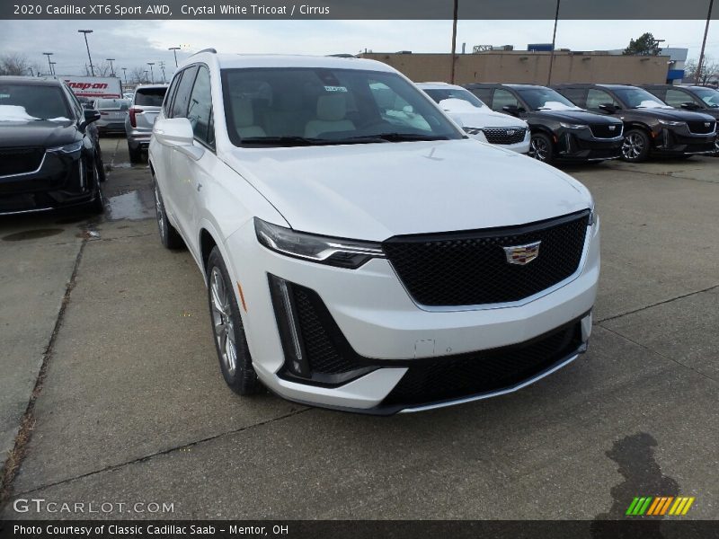 Crystal White Tricoat / Cirrus 2020 Cadillac XT6 Sport AWD