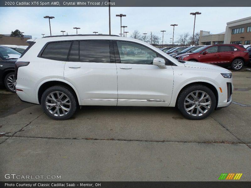Crystal White Tricoat / Cirrus 2020 Cadillac XT6 Sport AWD