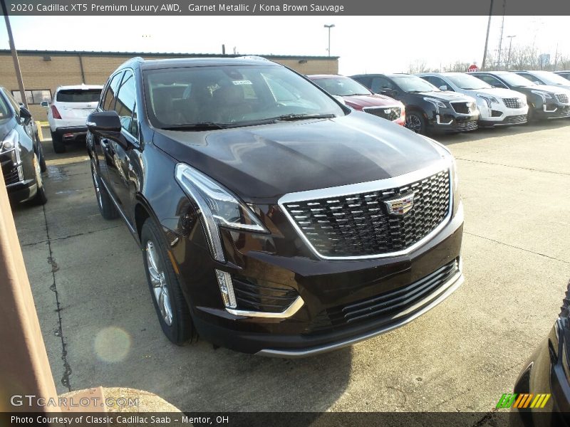 Garnet Metallic / Kona Brown Sauvage 2020 Cadillac XT5 Premium Luxury AWD