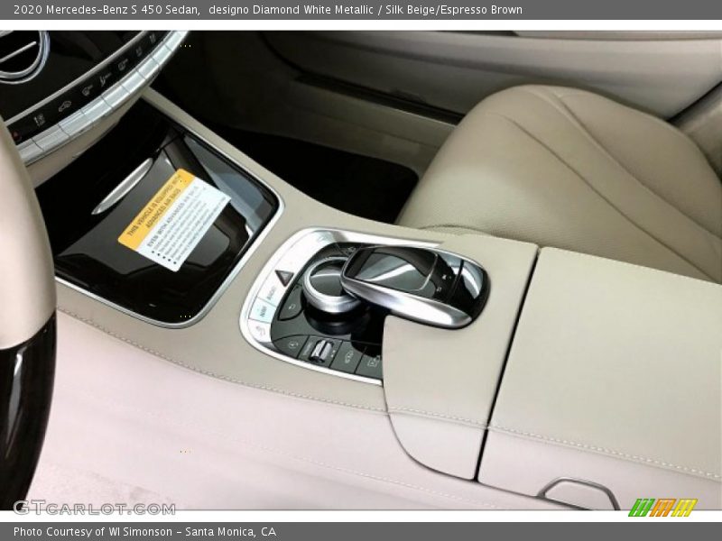 designo Diamond White Metallic / Silk Beige/Espresso Brown 2020 Mercedes-Benz S 450 Sedan
