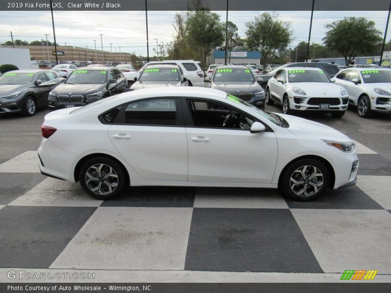 Clear White / Black 2019 Kia Forte LXS