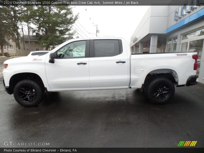 Summit White / Jet Black 2020 Chevrolet Silverado 1500 Custom Trail Boss Crew Cab 4x4