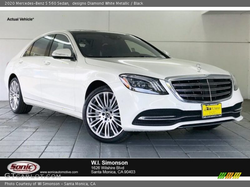 designo Diamond White Metallic / Black 2020 Mercedes-Benz S 560 Sedan