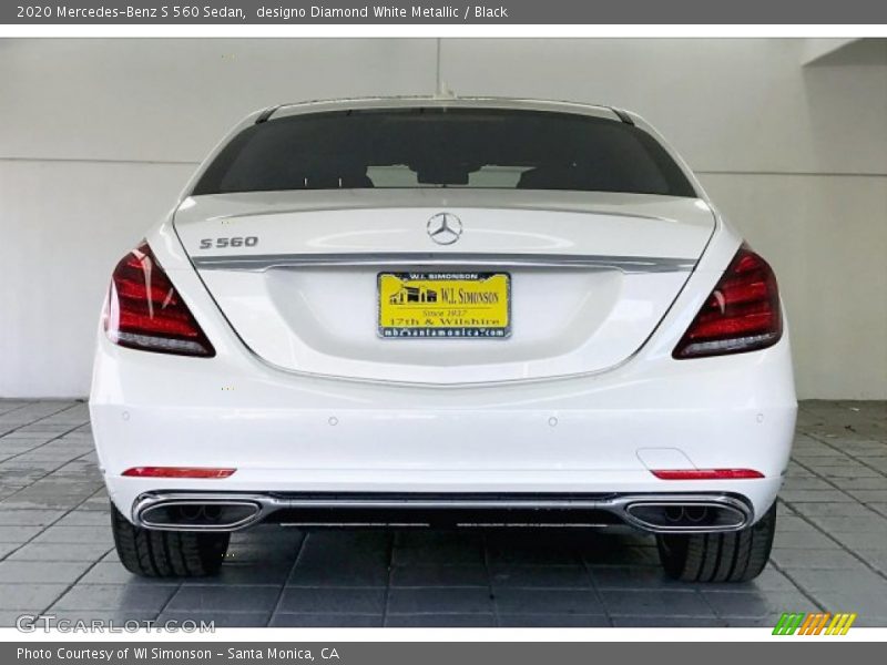 designo Diamond White Metallic / Black 2020 Mercedes-Benz S 560 Sedan