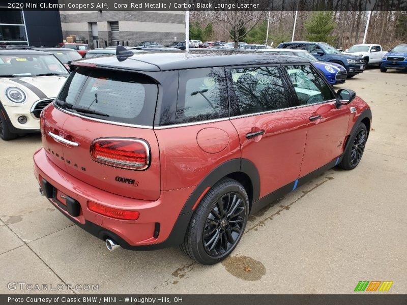 Coral Red Metallic / Carbon Black Lounge Leather 2020 Mini Clubman Cooper S All4