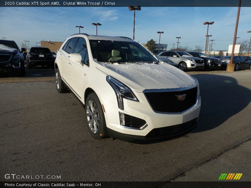 Crystal White Tricoat / Cirrus 2020 Cadillac XT5 Sport AWD