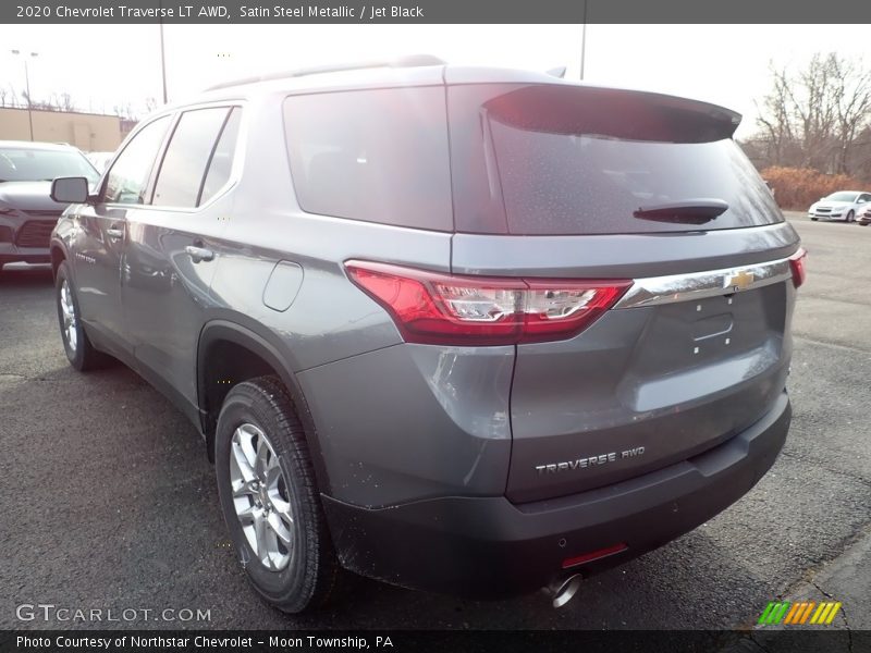 Satin Steel Metallic / Jet Black 2020 Chevrolet Traverse LT AWD