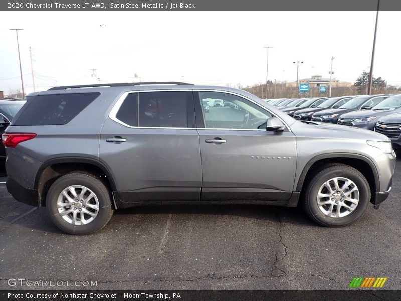 Satin Steel Metallic / Jet Black 2020 Chevrolet Traverse LT AWD