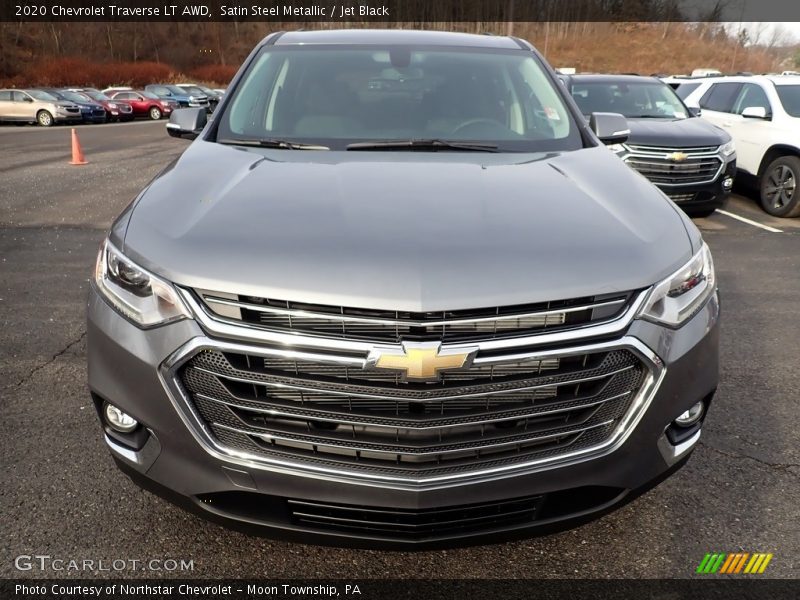 Satin Steel Metallic / Jet Black 2020 Chevrolet Traverse LT AWD