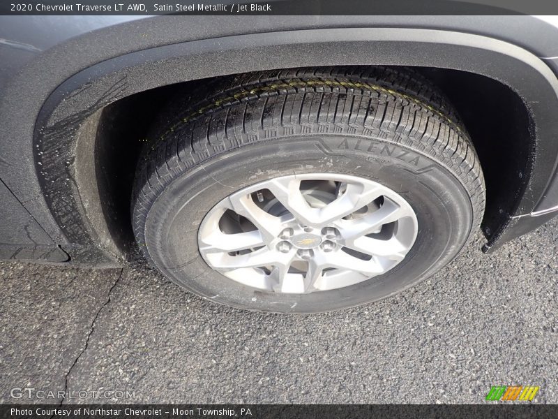 Satin Steel Metallic / Jet Black 2020 Chevrolet Traverse LT AWD