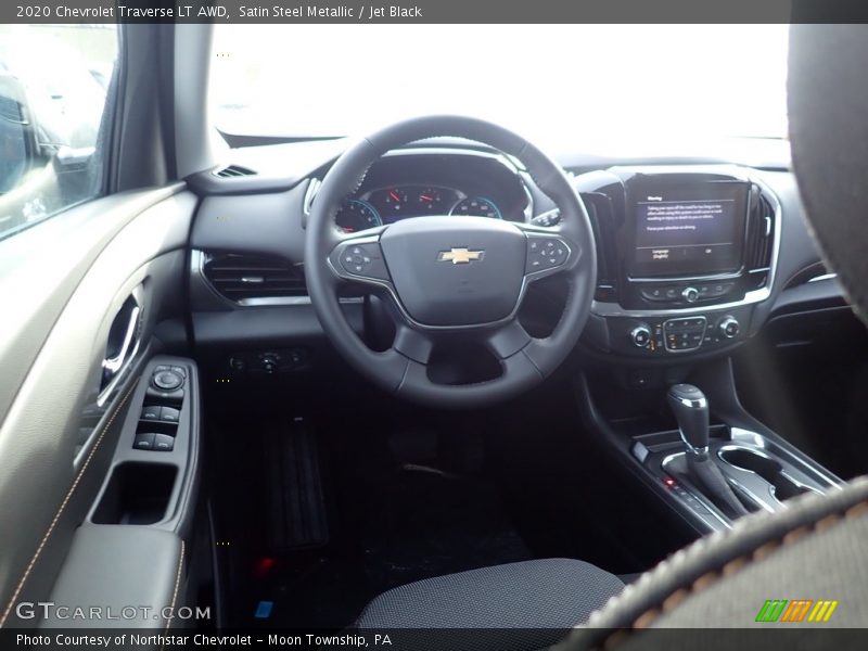 Satin Steel Metallic / Jet Black 2020 Chevrolet Traverse LT AWD