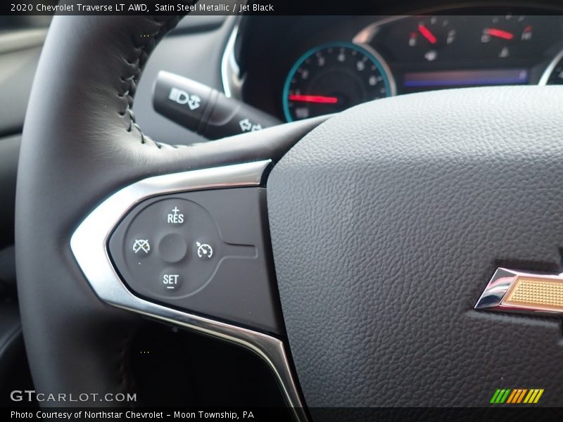 Satin Steel Metallic / Jet Black 2020 Chevrolet Traverse LT AWD
